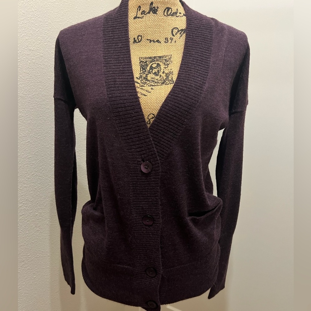 LOFT Deep Purple Cardigan Sweater